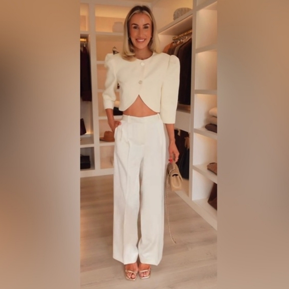 Zara Cropped Puff Sleeves Blazer Size XS - Picture 6 of 17